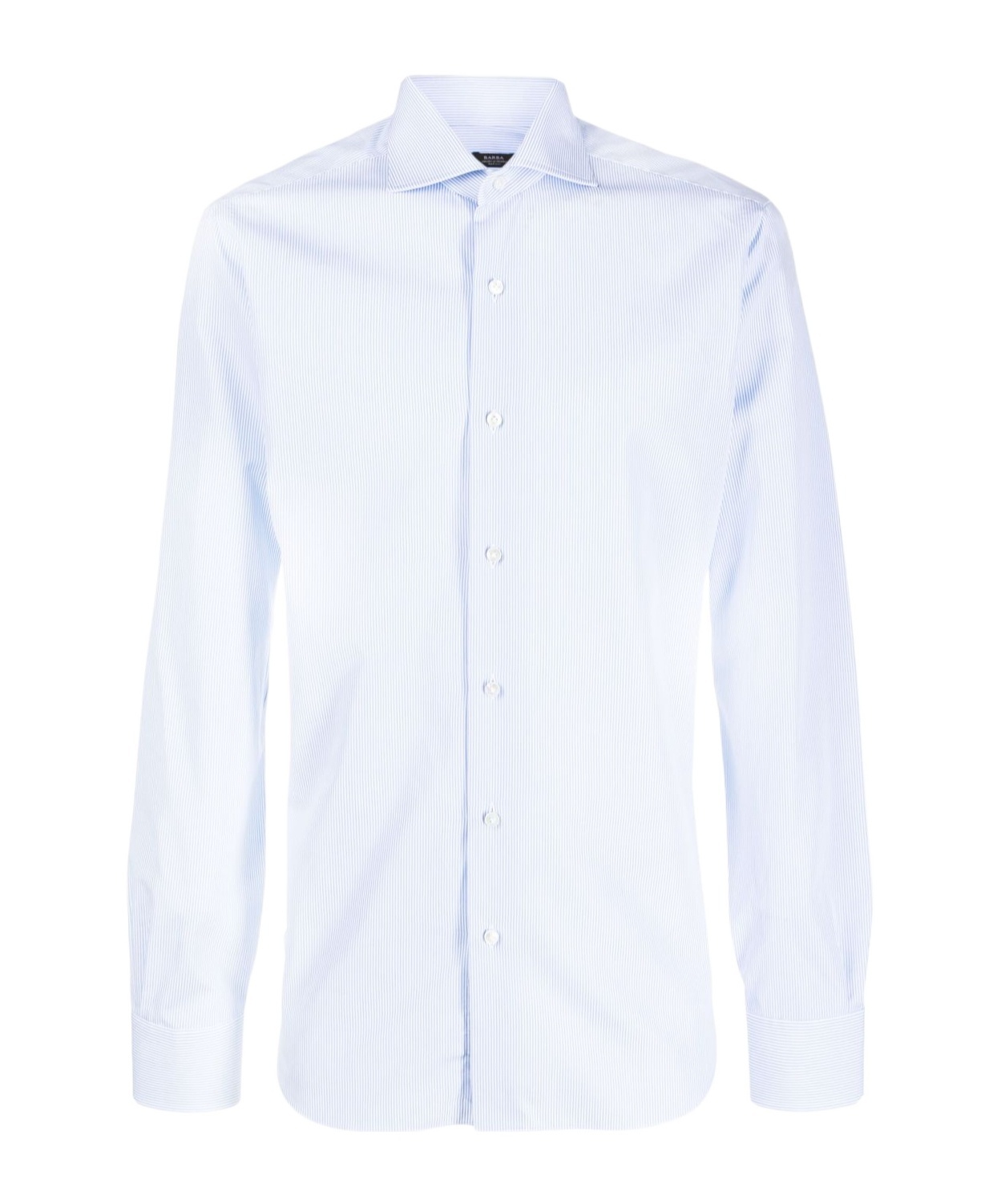 Barba Napoli Stripe-print Spread-collar Shirt In White