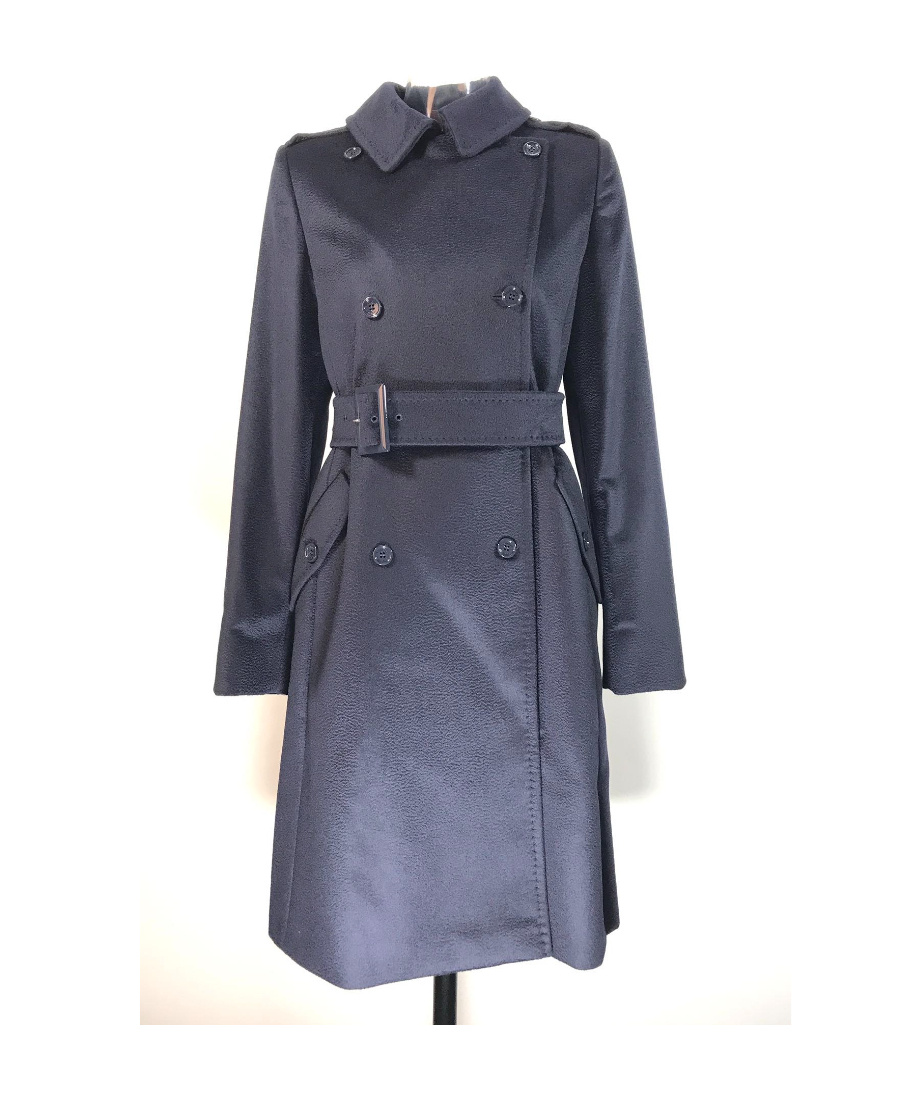 Max Mara Lace-up Coat In Black