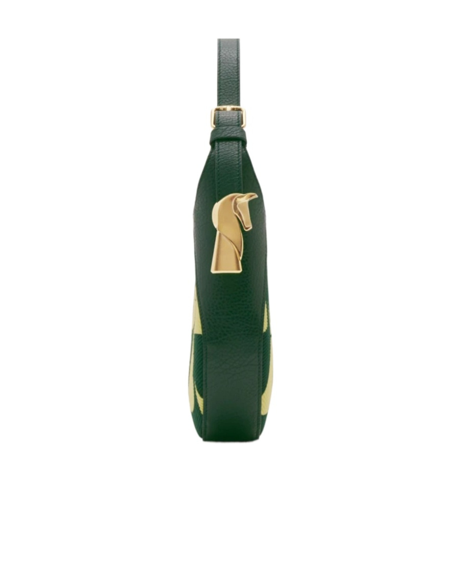 Burberry Small Chess Leather Shoulder Bag In Green