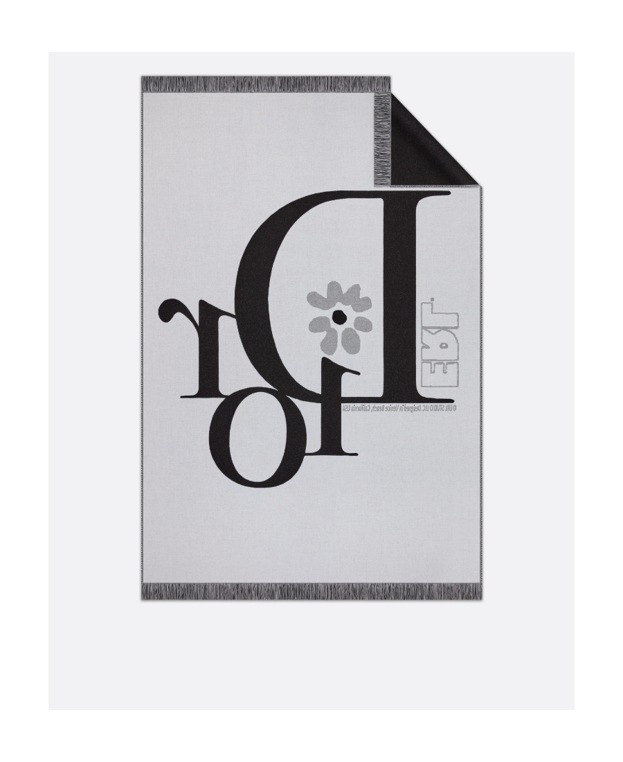 Dior Logo Scarf In Black