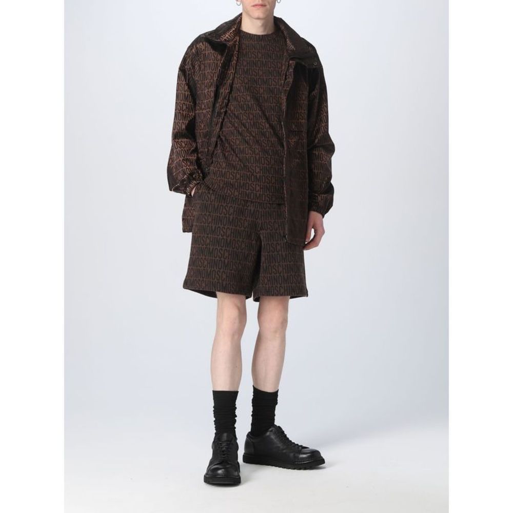 Moschino Long-sleeved Casual Jacket In Black