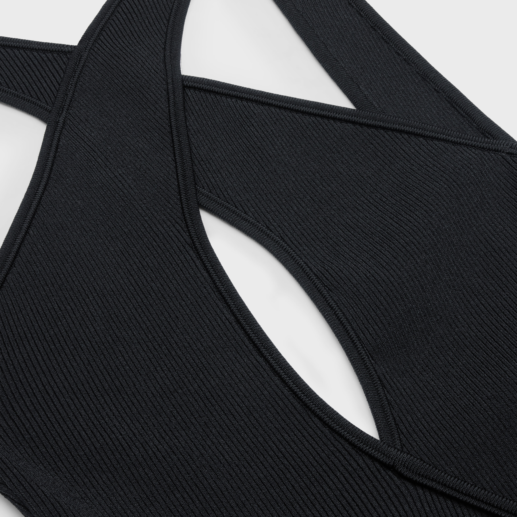 Celine Steel Ring Tight Jumpsuit In Black