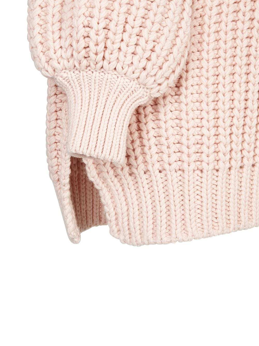 Fendi High-neck Long-sleeved Sweater In Pink