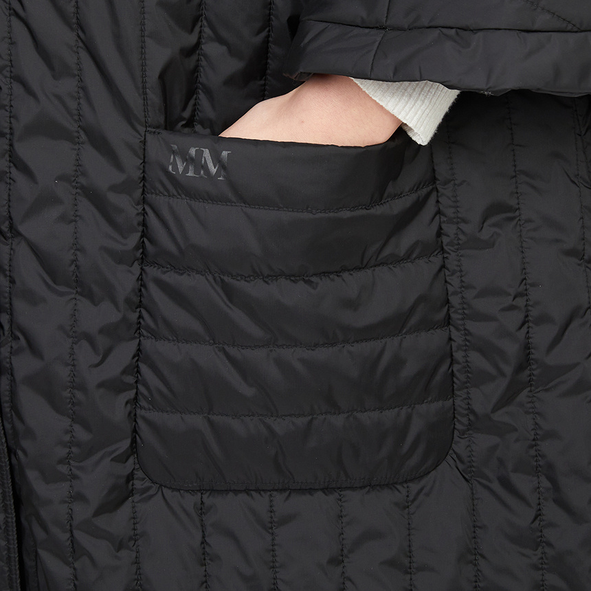 Max Mara Hooded Cotton Jacket In Black