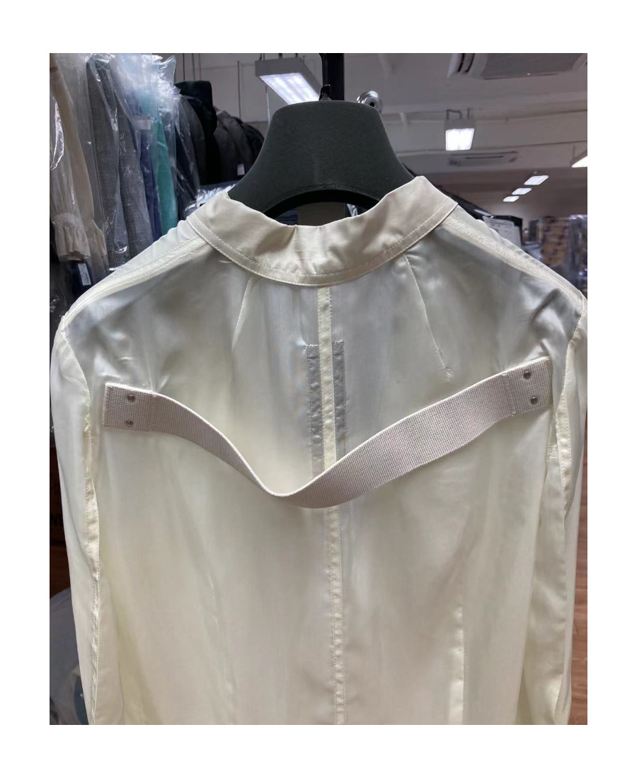 Rick Owens Strap-detail Single-breasted Blazer In White