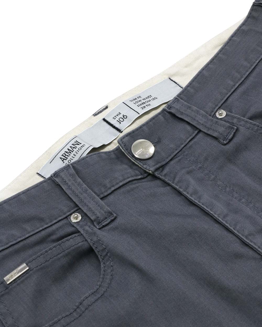 Shop Armani Collezioni Logo Jeans In Gray
