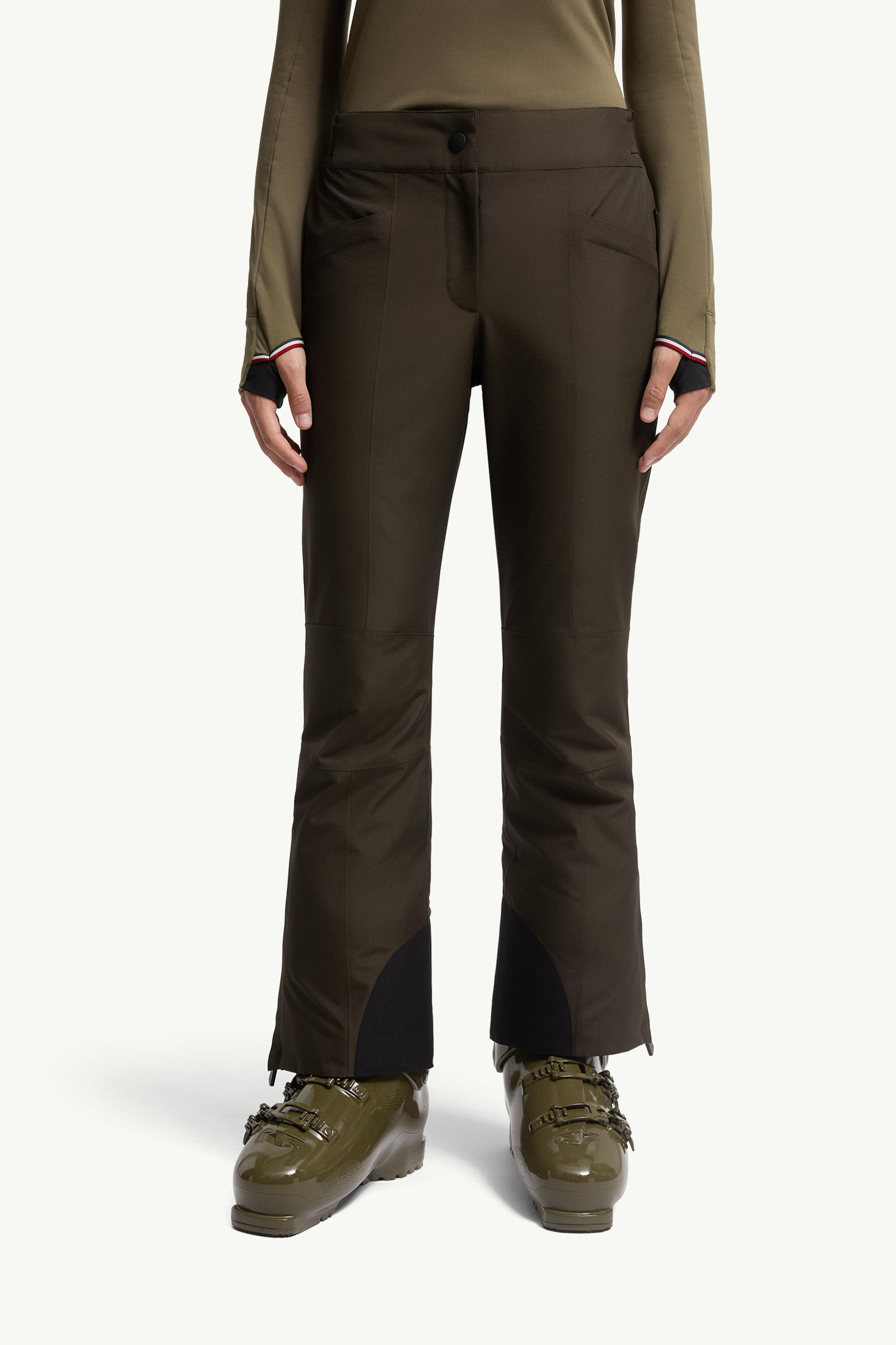 Moncler Padded Gore-tex Ski Pants In Green