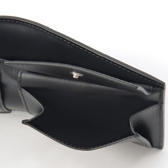 Bottega Veneta Bi-fold Intrecciato Wallet In Calf Leather In Black