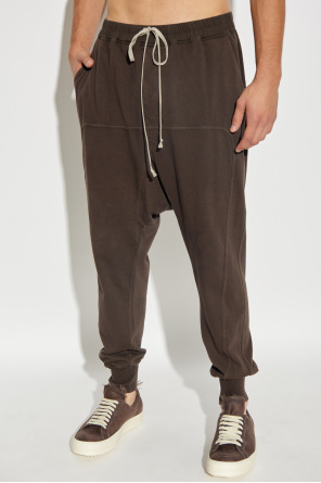 Rick Owens Drkshdw Drawstring Sweatpants In Brown