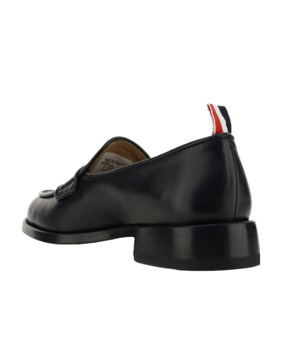 Thom Browne Woven Backless Slip-on Penny Loafers In Black