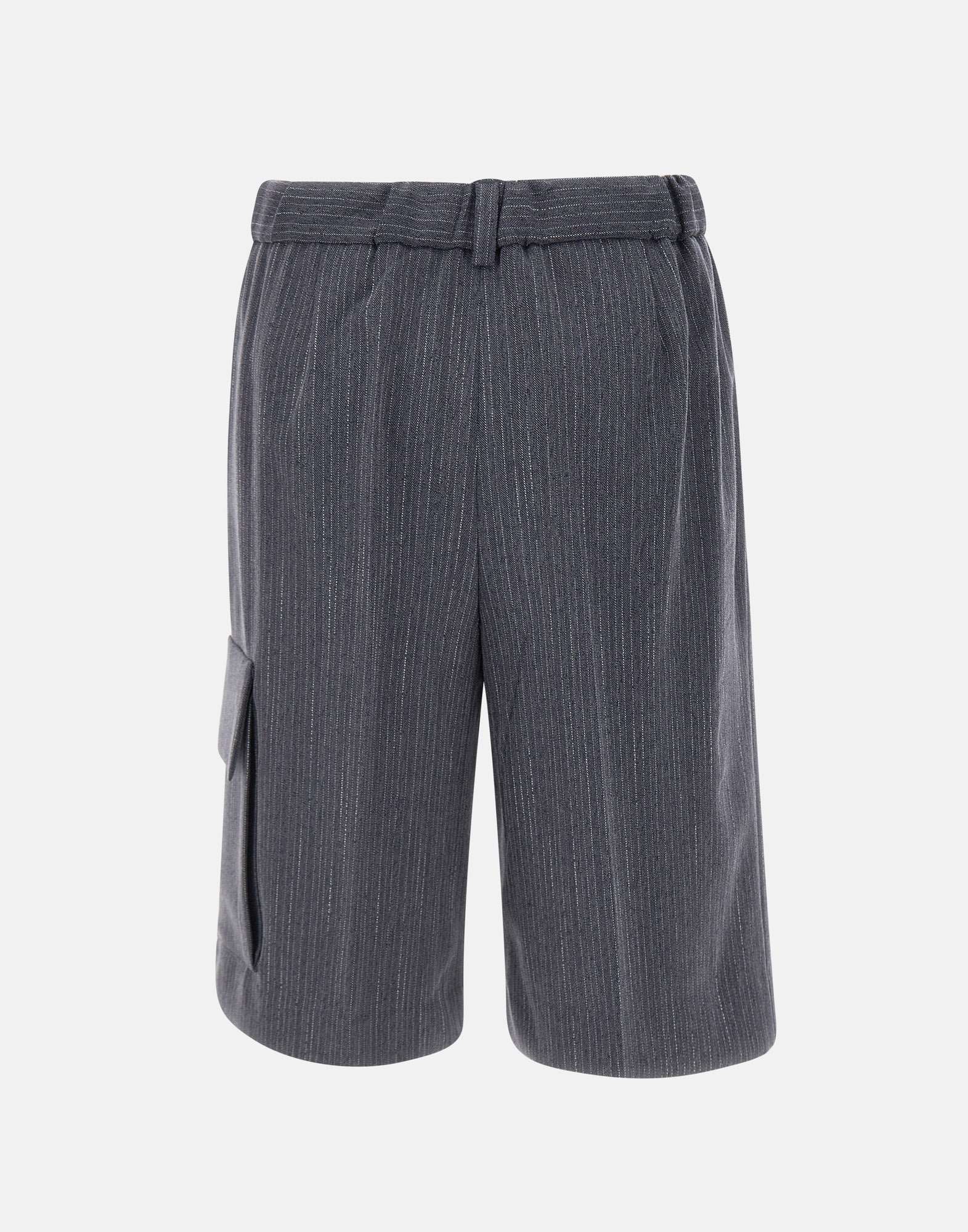 Liu •jo Pinstripe Cargo Shorts In Blue