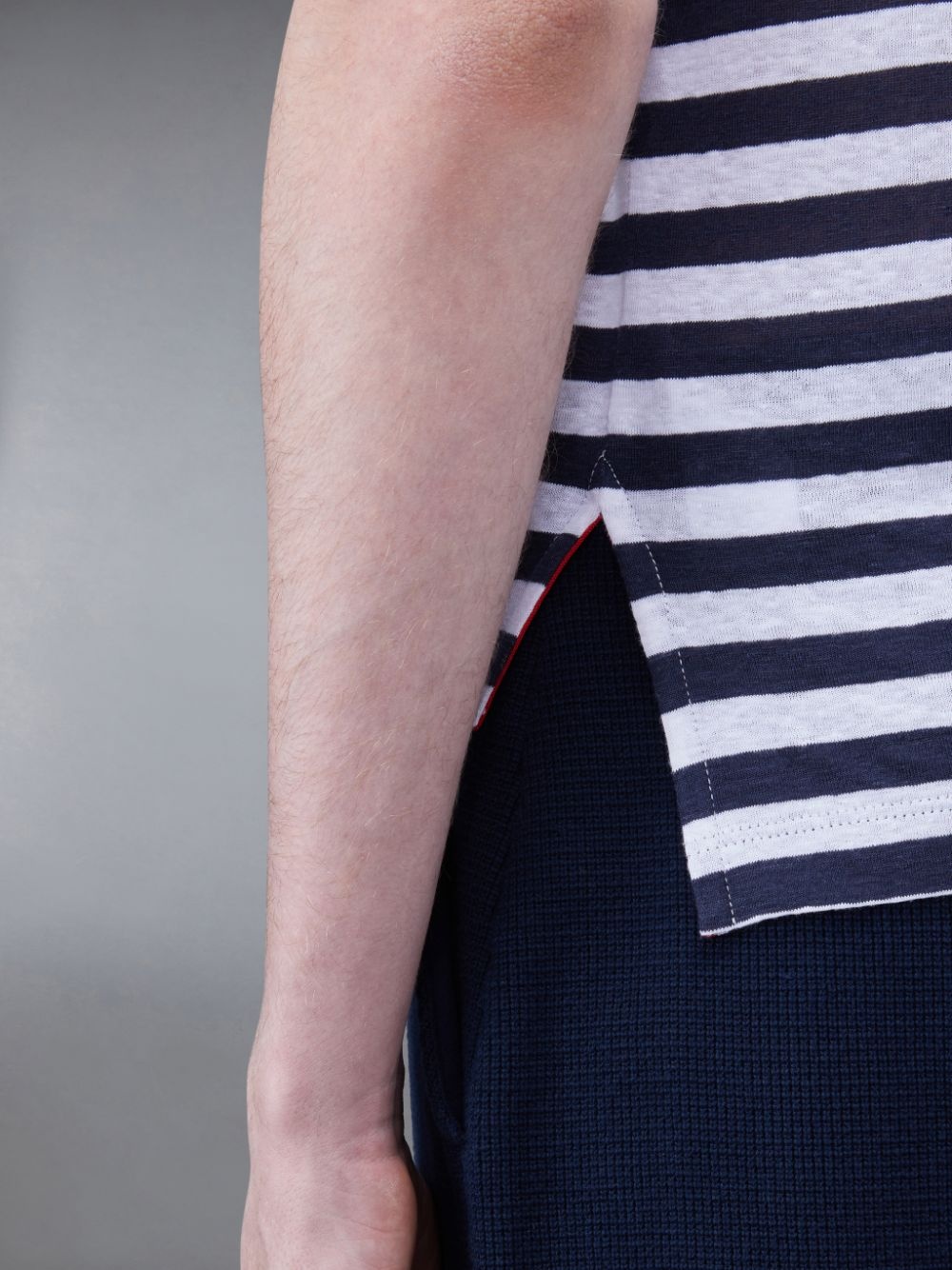 Thom Browne Horizontal-stripe Short-sleeve T-shirt In Multicolor