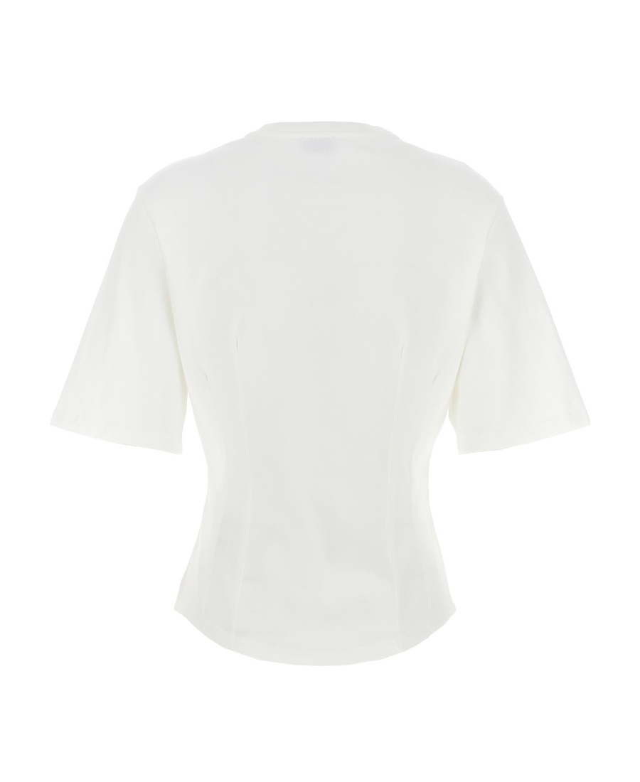 Etro Waist-fitted Logo-embroidered T-shirt In White