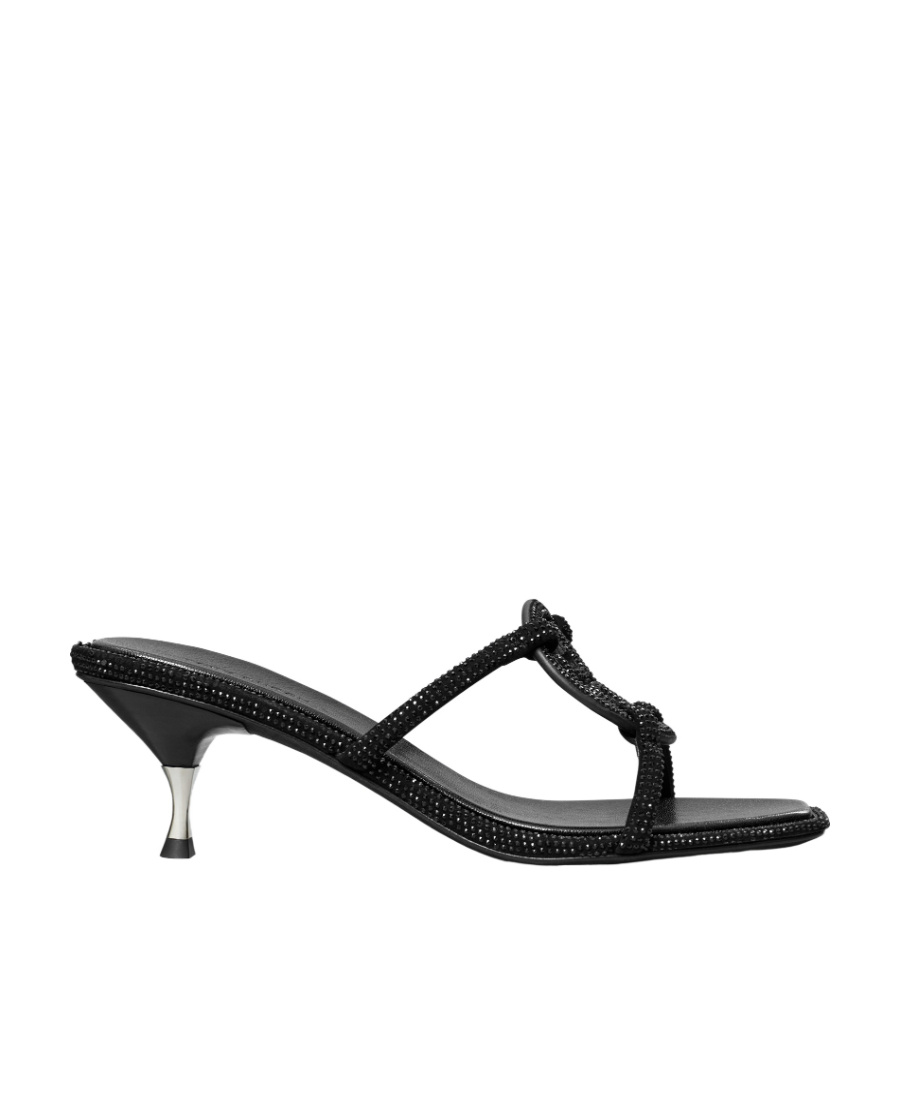 Shop Tory Burch Miller 55mm Crystal-embellished Mules In Black