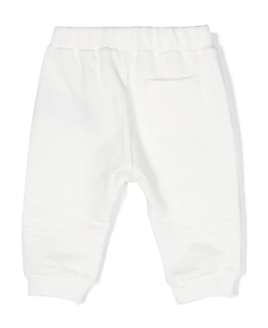 Balmain Logo-print Cotton Track Pants In White