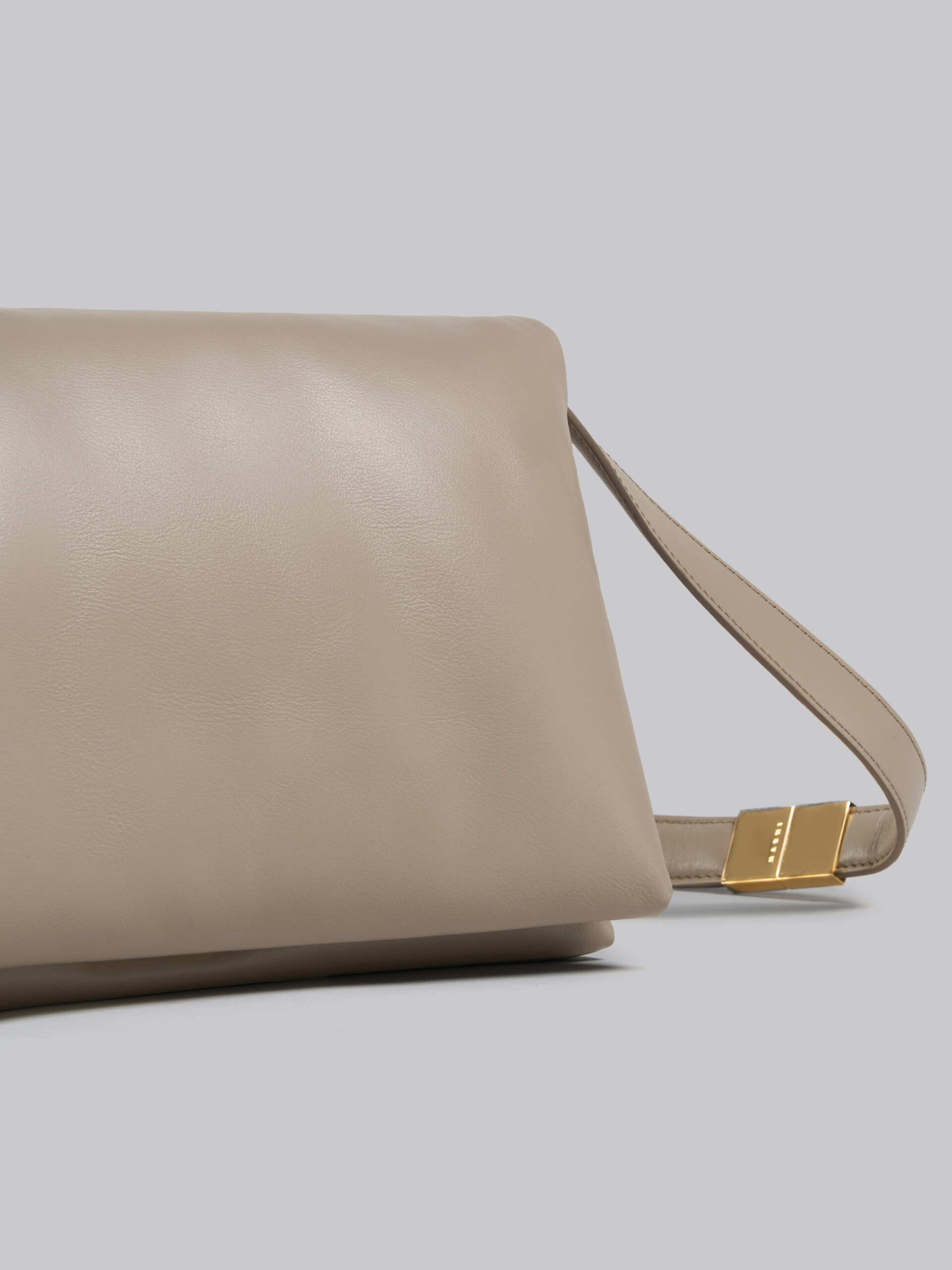Marni Small Prisma Leather Shoulder Bag In Nude