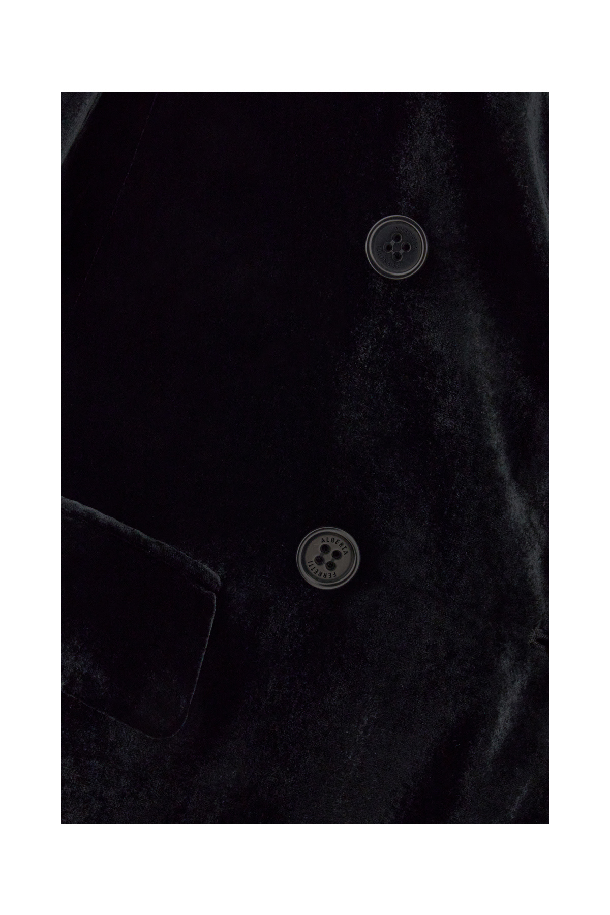 Alberta Ferretti Peak Lapel Velvet Blazer In Black
