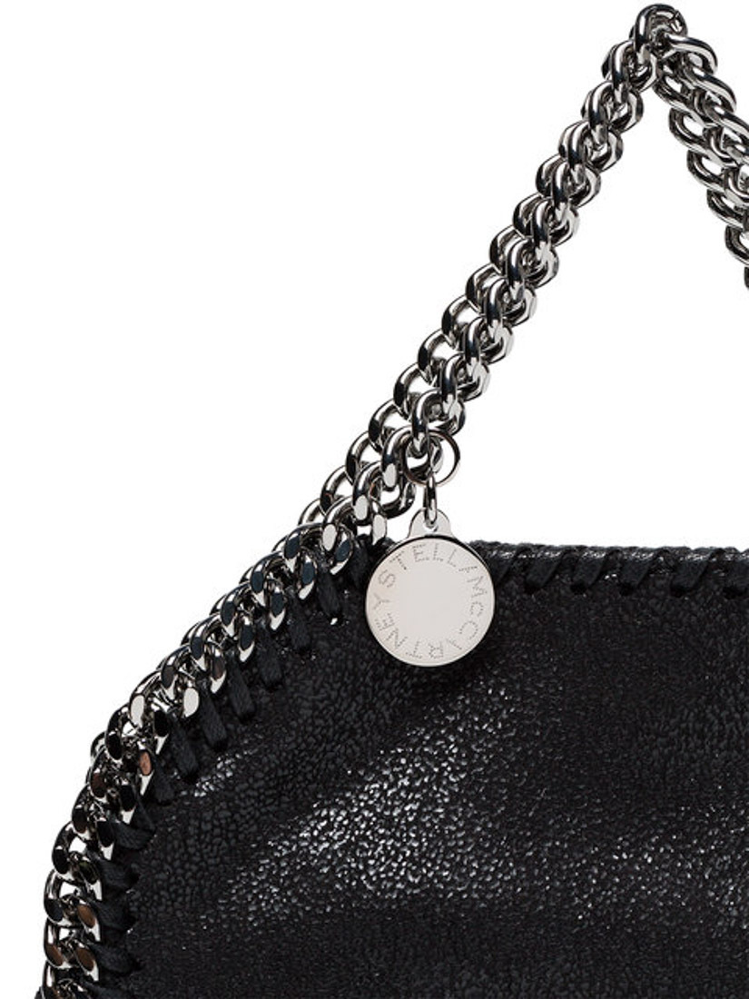 Stella Mccartney Tiny Falabella Tote Bag In Black