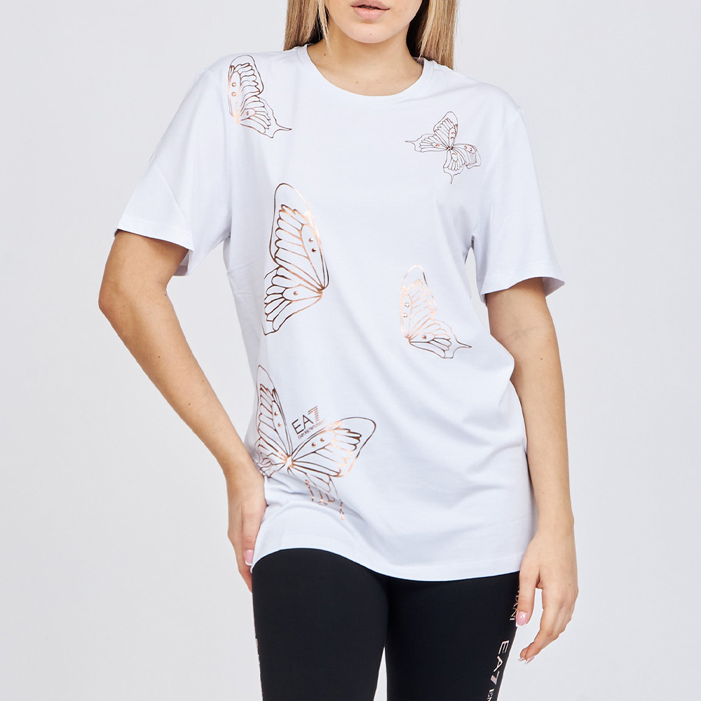 EA7 T-SHIRT WITH ROUND NECK AND SHORT SLEEVES 