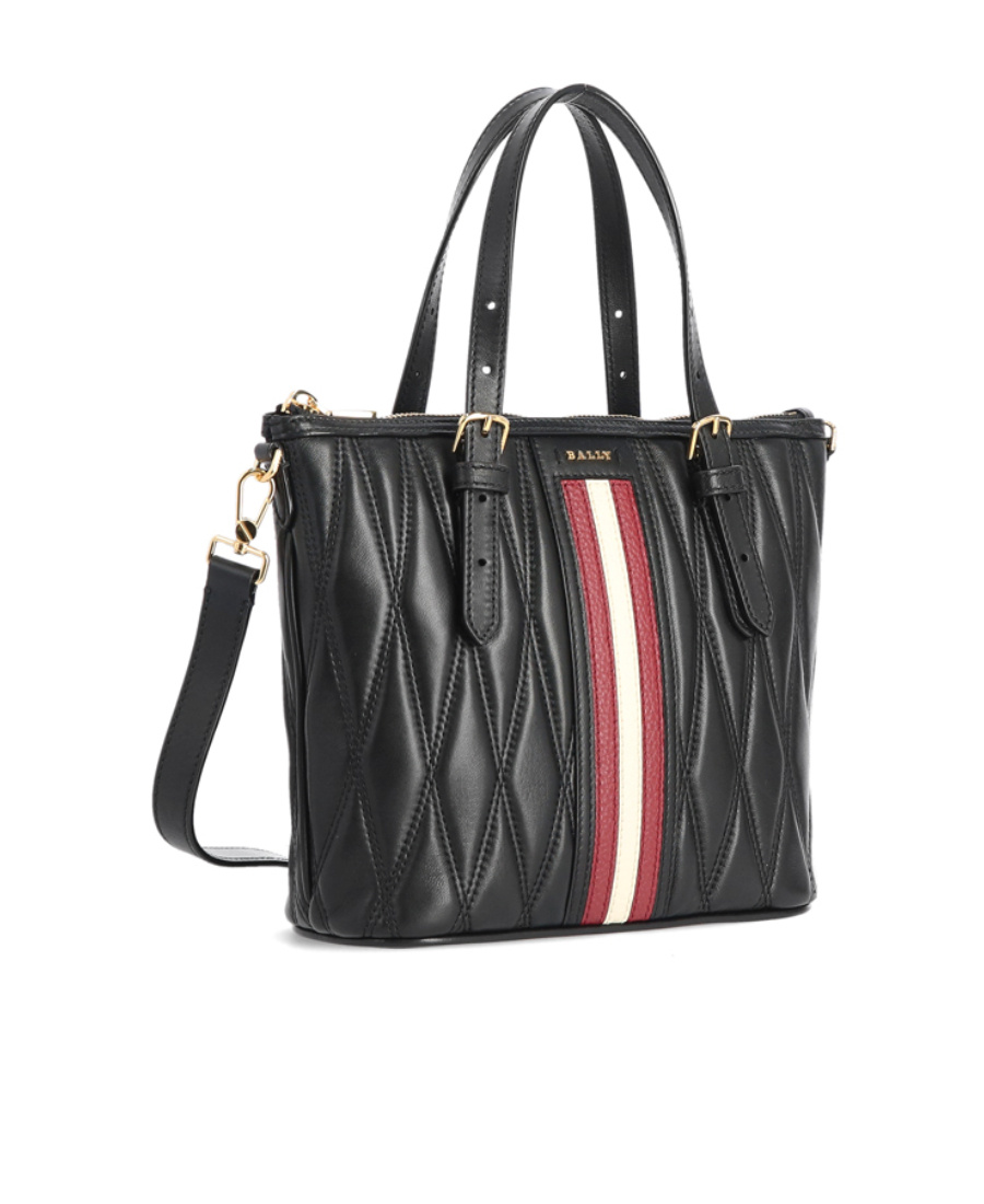 Shop Bally Logo Shoulder Bag In Black