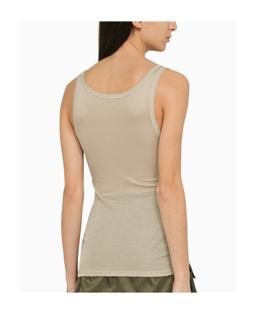 Prada Sleeveless Round Neck Vest In Gray