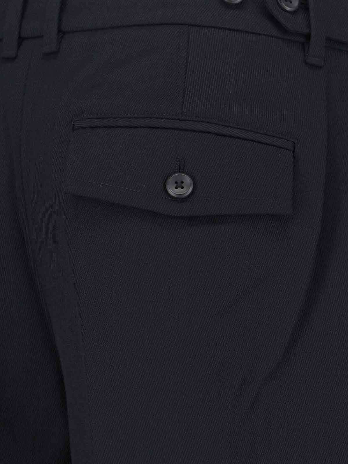 Calvin Klein Wool Blend Pants In Black