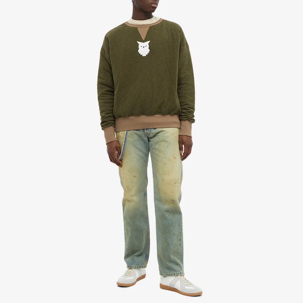 Maison Margiela Bird-patch Sweatshirt In Green