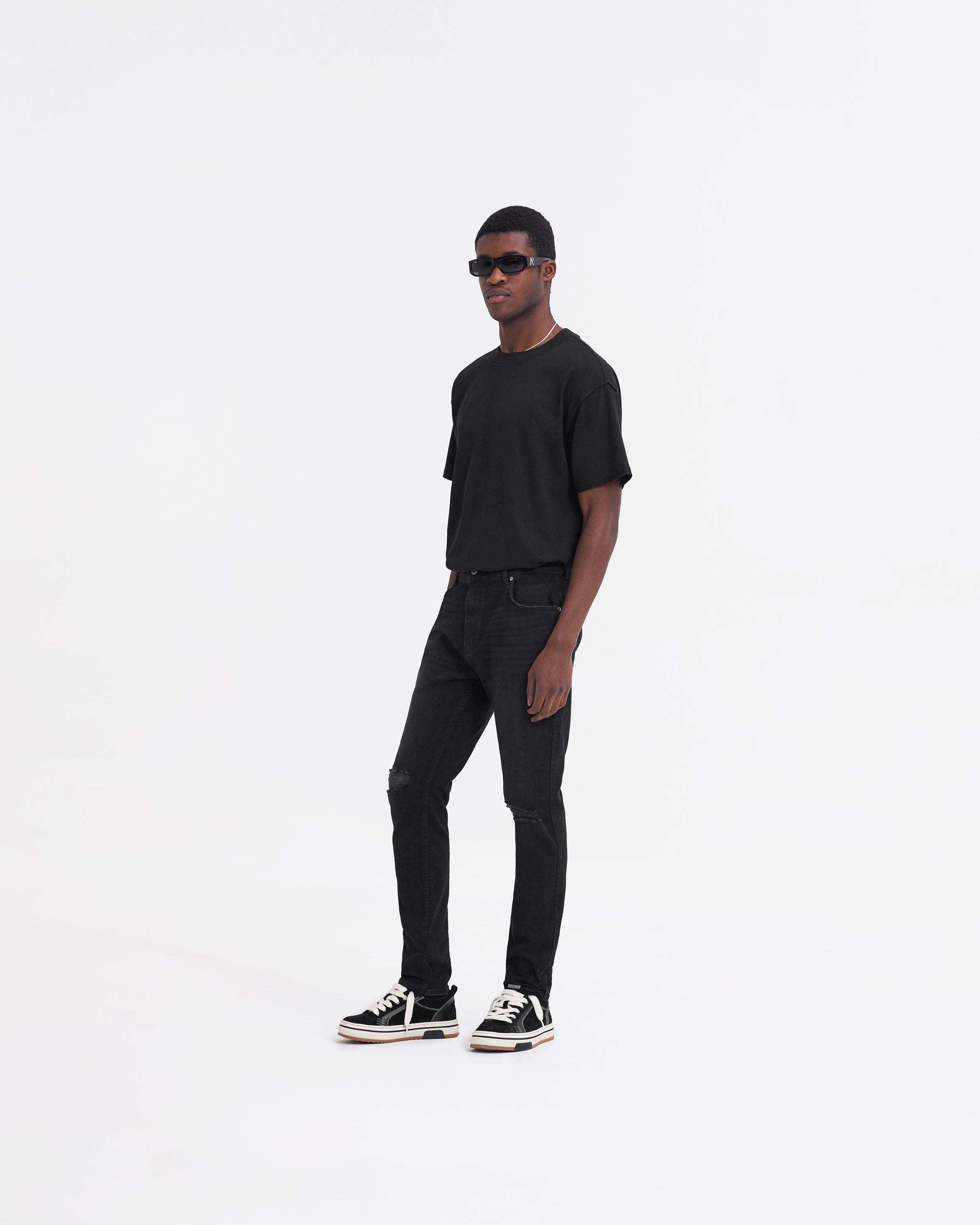 Represent R1 Destroyer Denim Slim-cut Jeans In Black