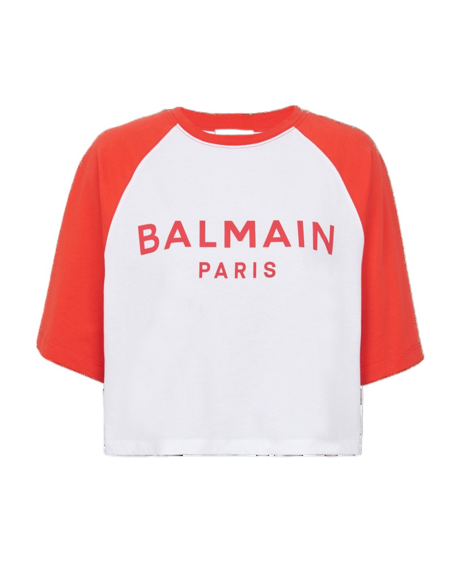 Balmain Logo Printed T In White