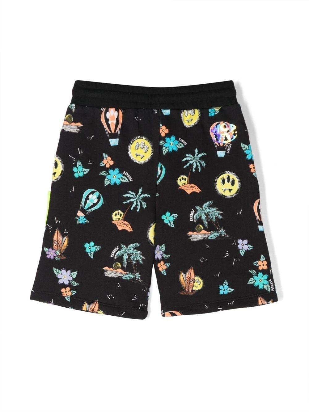 Barrow Graphic-print Track Shorts In Black