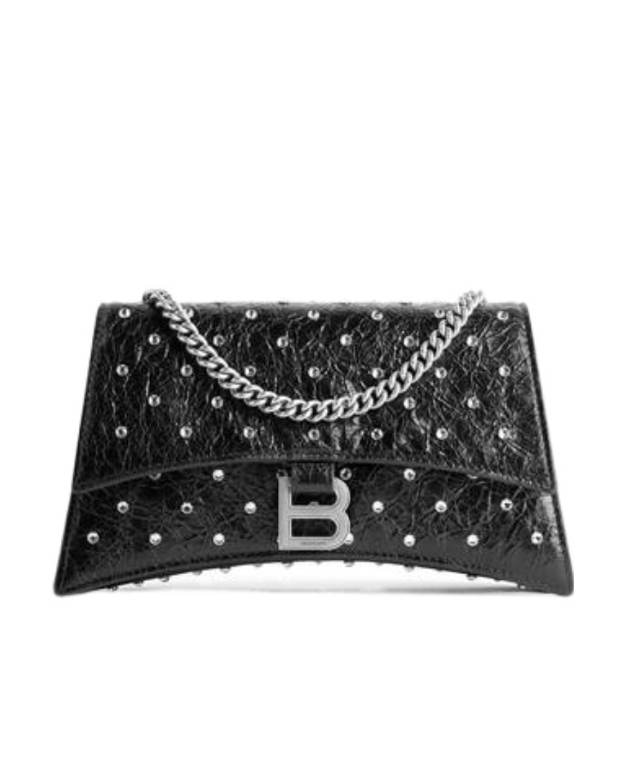 Balenciaga Small Crush Shoulder Bag In Black