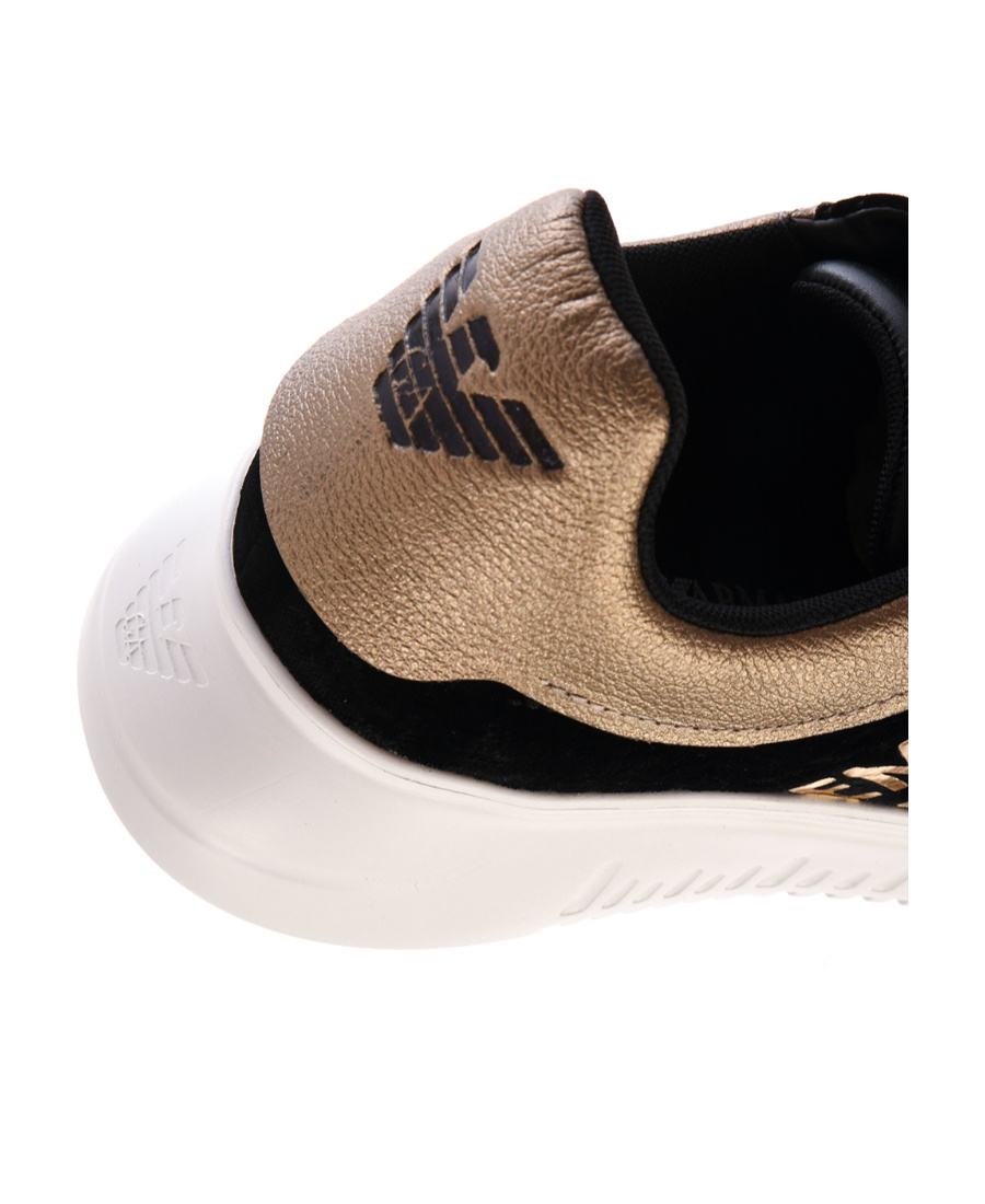 Emporio Armani Alphabet Casual Sports Shoes In Black