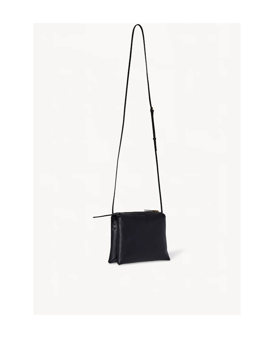 The Row Nu Mini Twin Shoulder Bag In Black
