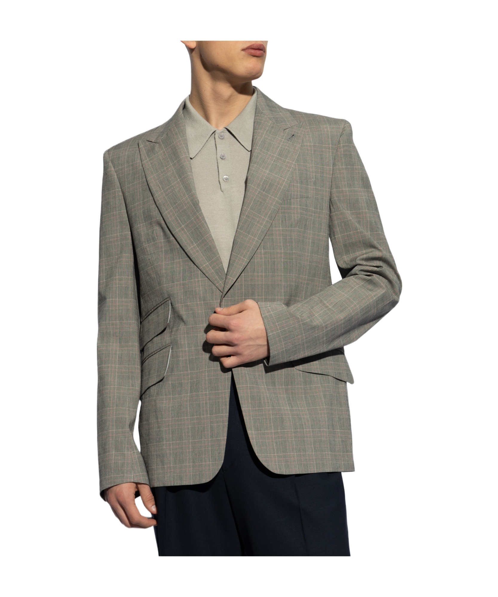 Vivienne Westwood Prince Of Wales-check Single-breasted Suit In Gray