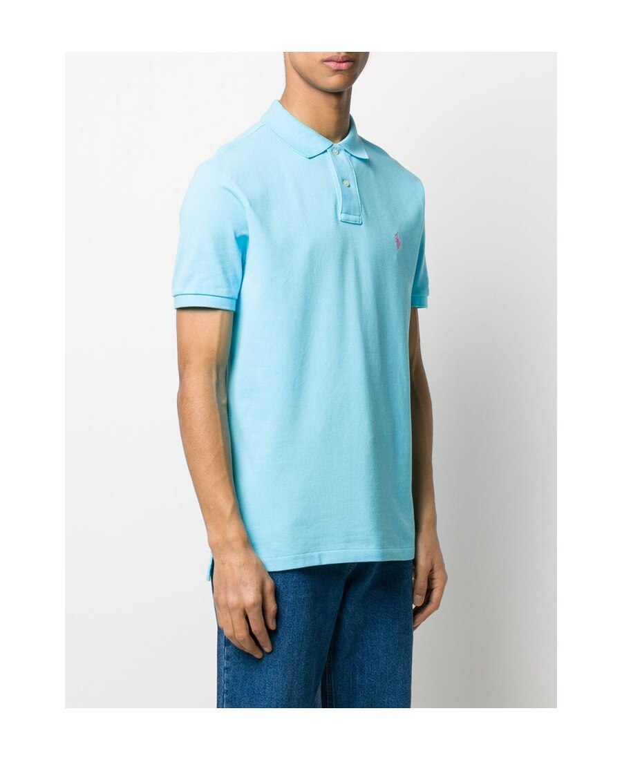 Polo Ralph Lauren Sskcslim1 Short Sleeve Knit Clothing In Blue