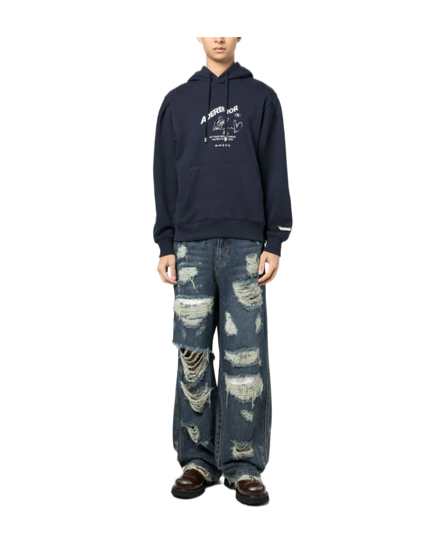 Ader Error Hoodie In Black