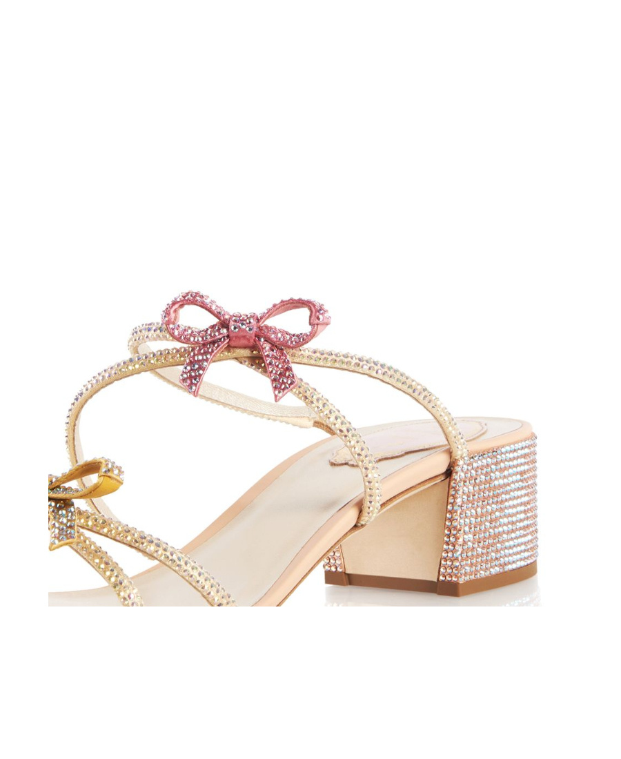 René Caovilla Gem-studded Sandals In Nude