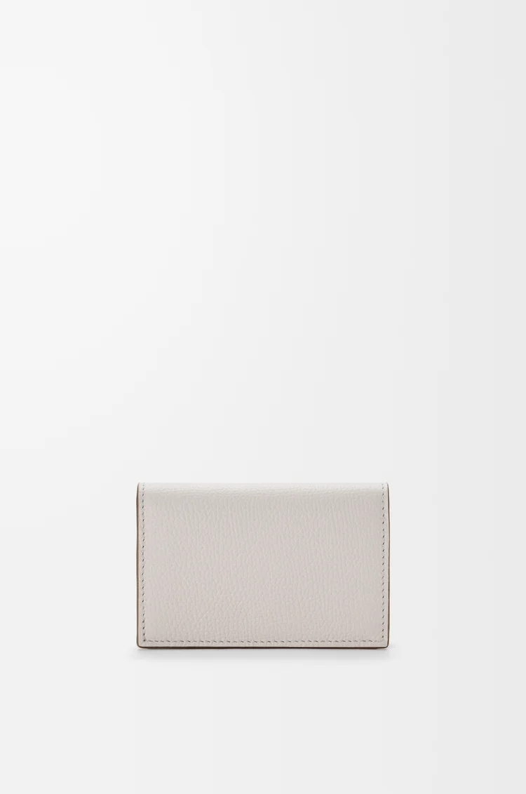 Loewe Anagram Business Cardholder In Pebble Grained Calfskin In White