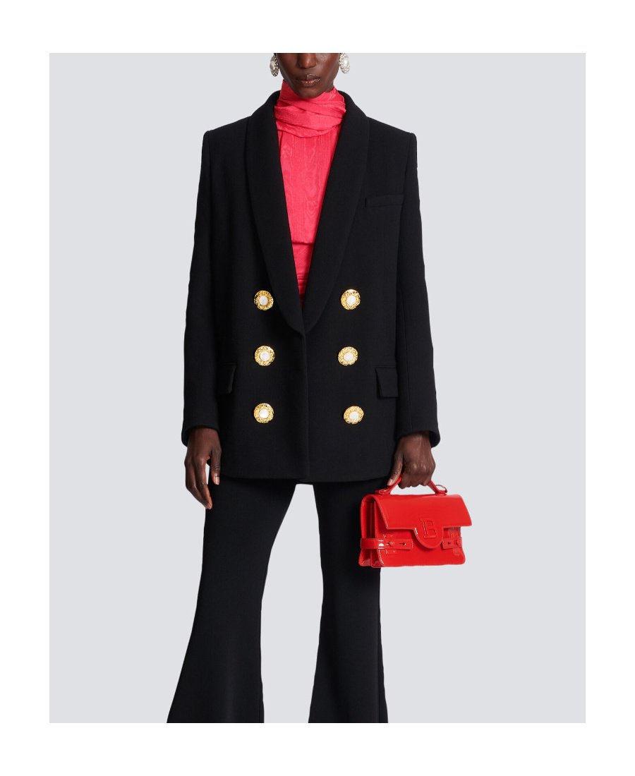 Balmain Button-fastening Double-breasted Jacket In Black