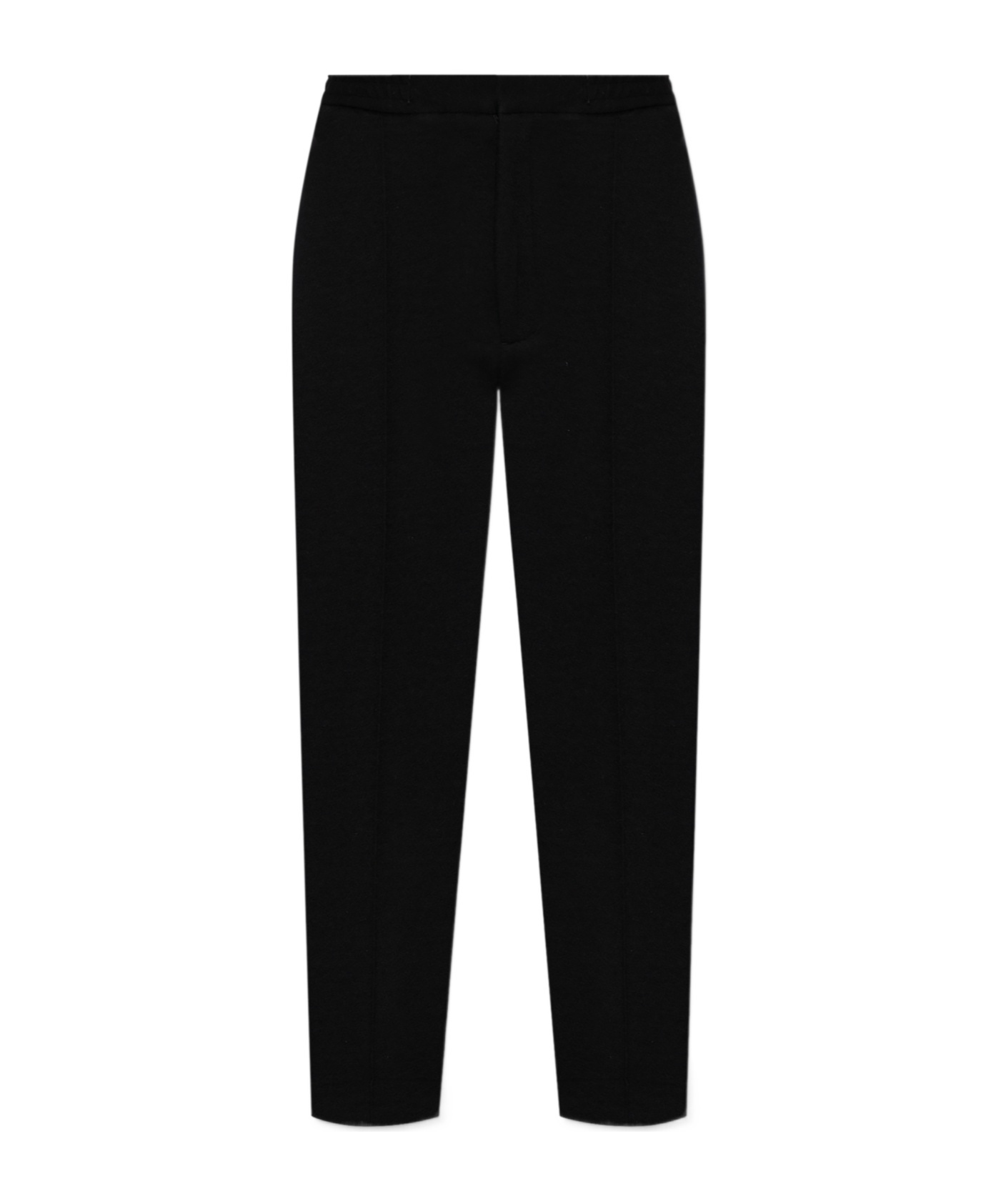 Shop Officine Generale Tapered Trousers In Black
