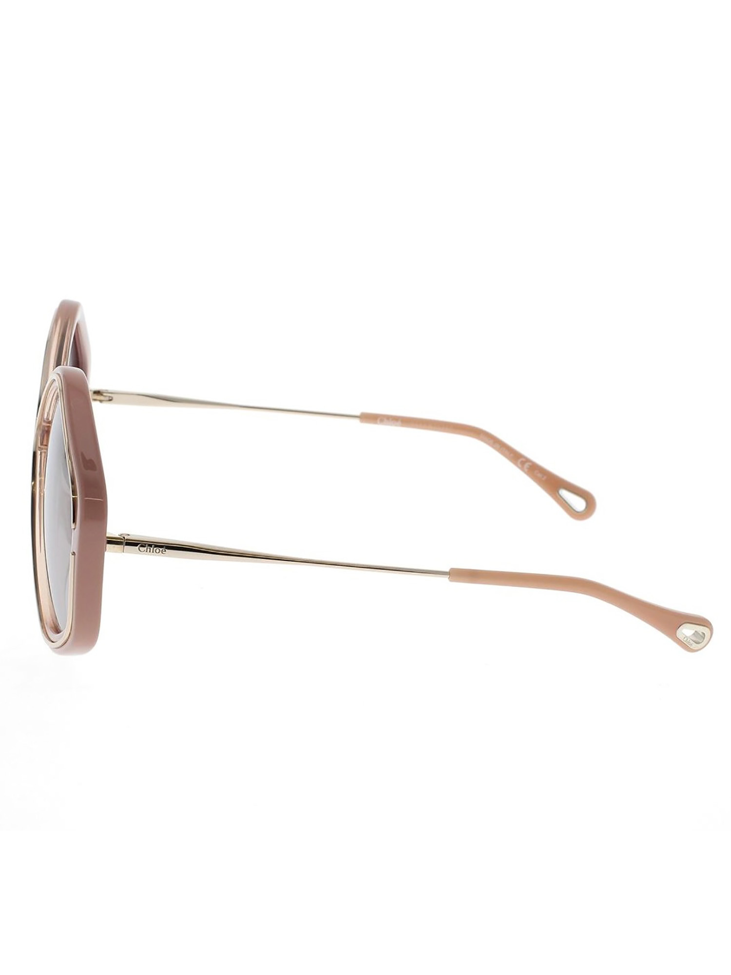 Chloé Kheene Oversize Frame Sunglasses In White