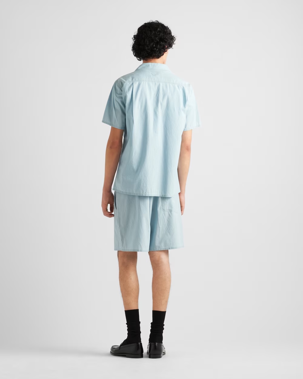 Prada Chambray Shirt In Blue