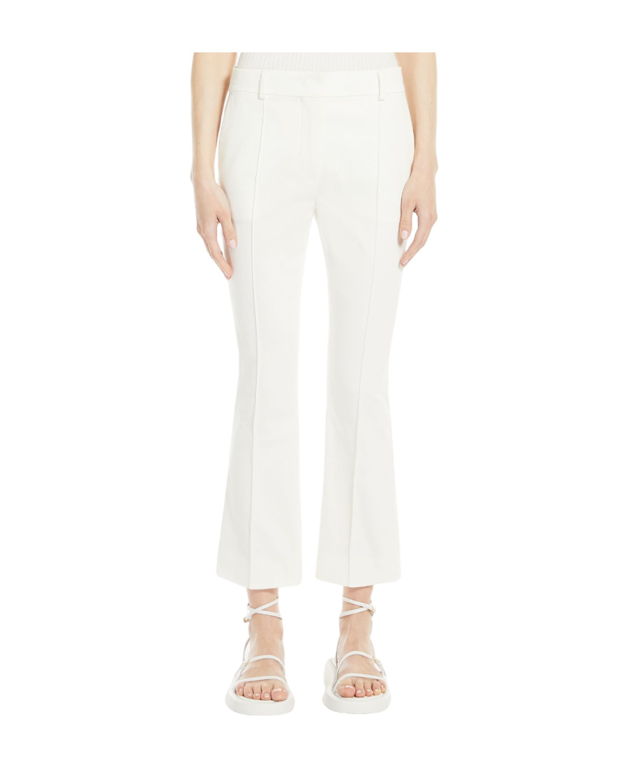 Sportmax Classe Mini Flared Trousers In White
