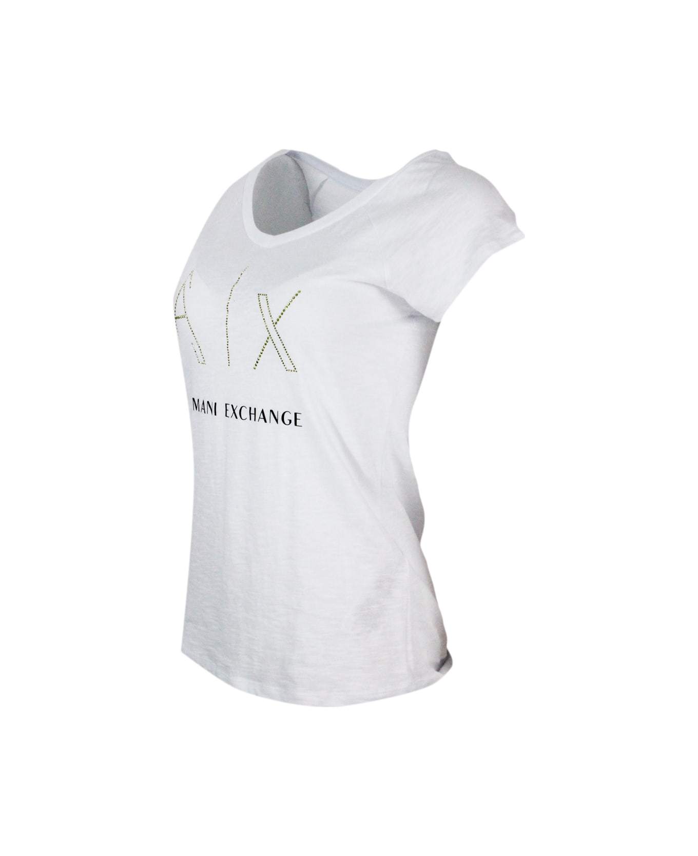 ARMANI EXCHANGE ARMANI EXCHANGE EMBELLISHED V-NECK T-SHIRT