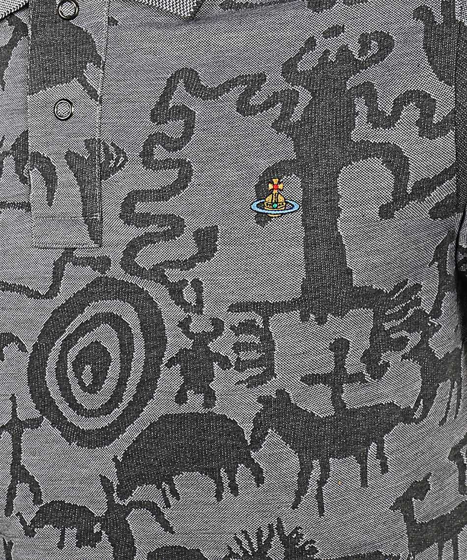 Vivienne Westwood Graphic-print Polo Shirt In Gray
