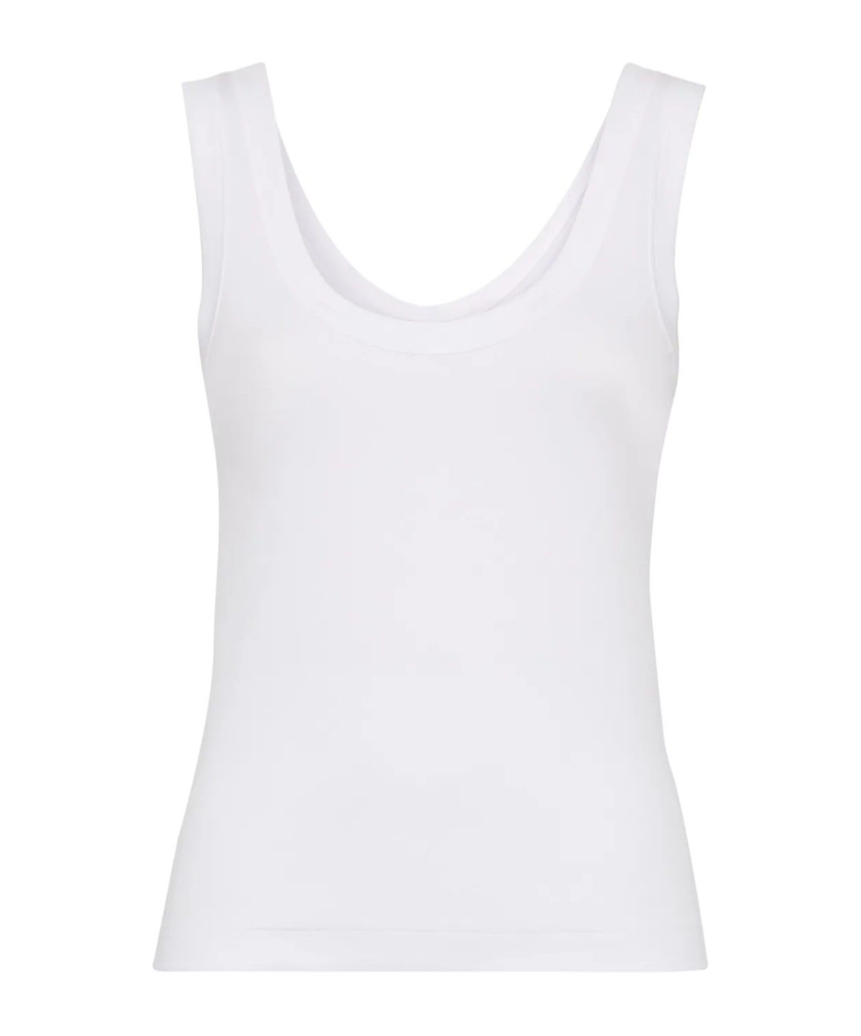 Brunello Cucinelli Stretch-cotton Ribbed Tank Top In White