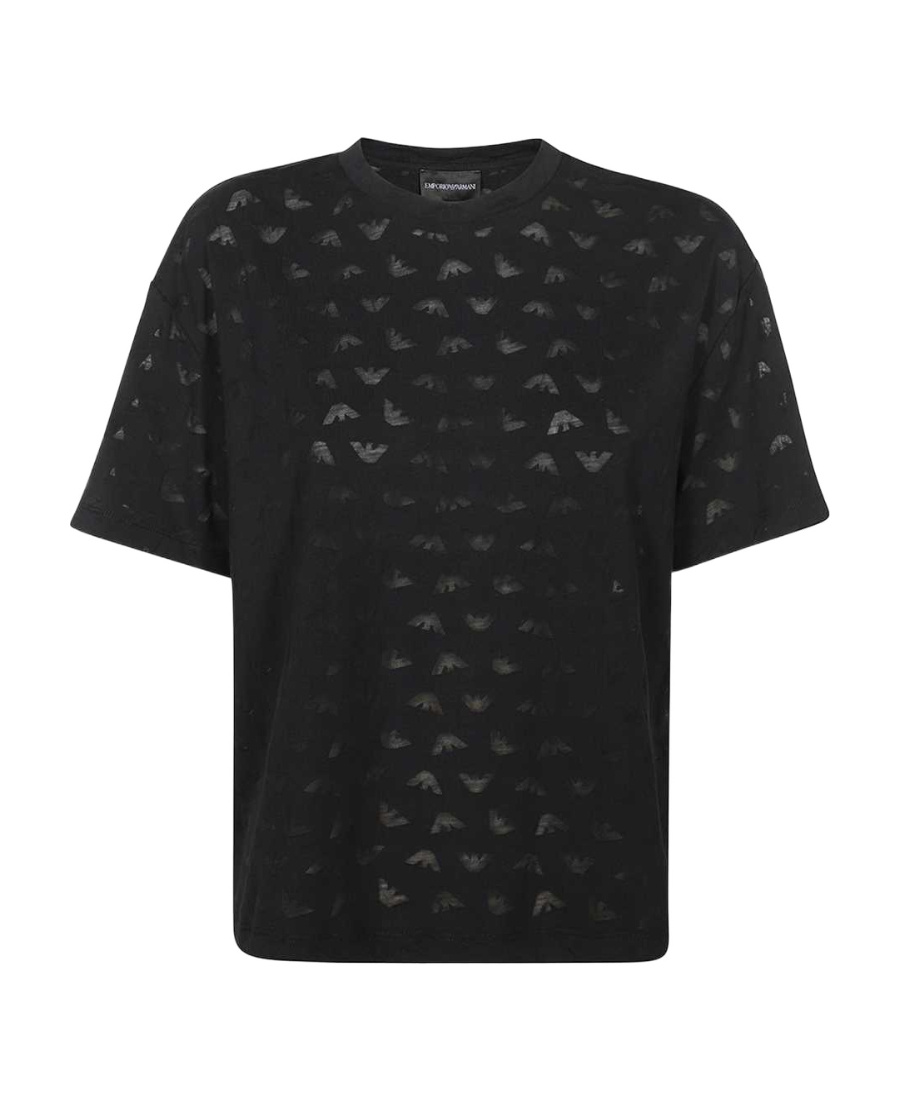 Emporio Armani Logo-print Short-sleeved T-shirt In Black