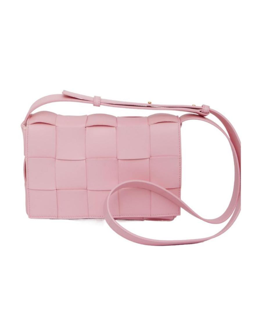 Bottega Veneta Cassette Leather Cross Body Bag In Pink