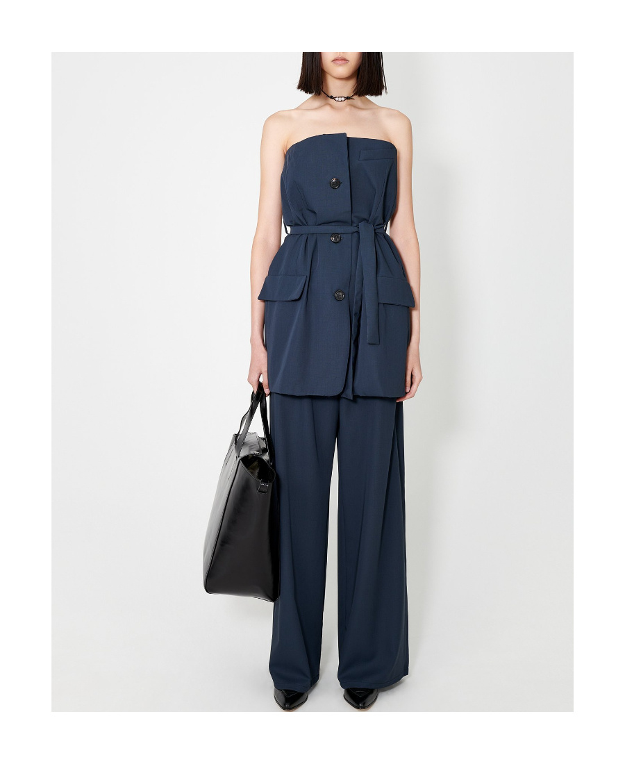 Our Legacy Off-shoulder Suit Top In Black