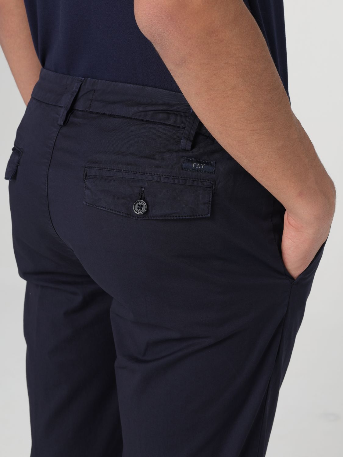 Fay Logo Casual Pants In Black